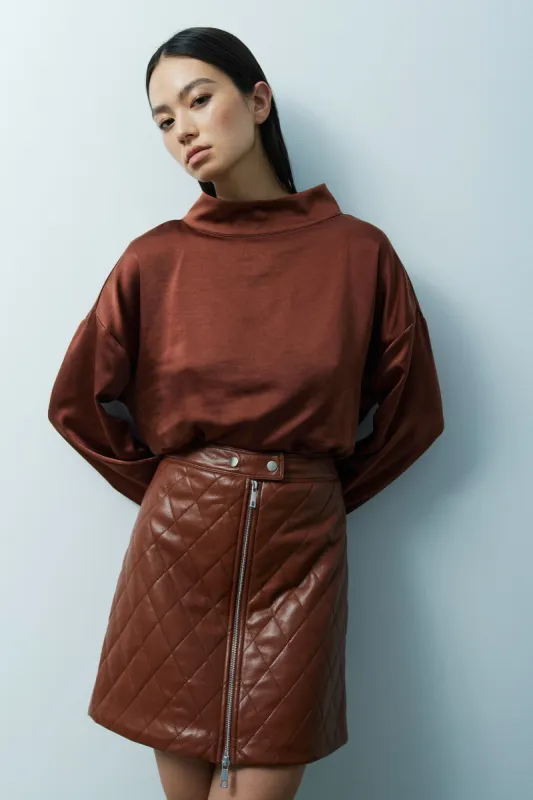 Charlyne satin top sold by MELISSA NEPTON
