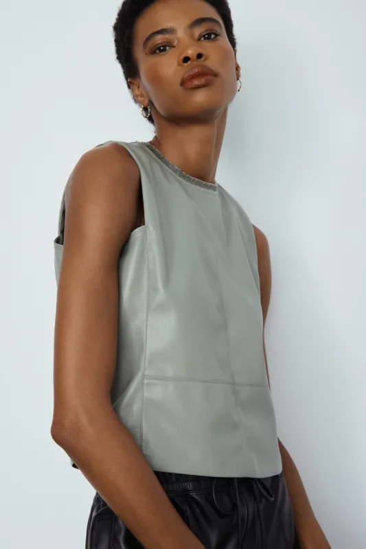 Blanca faux leather top sold by MELISSA NEPTON