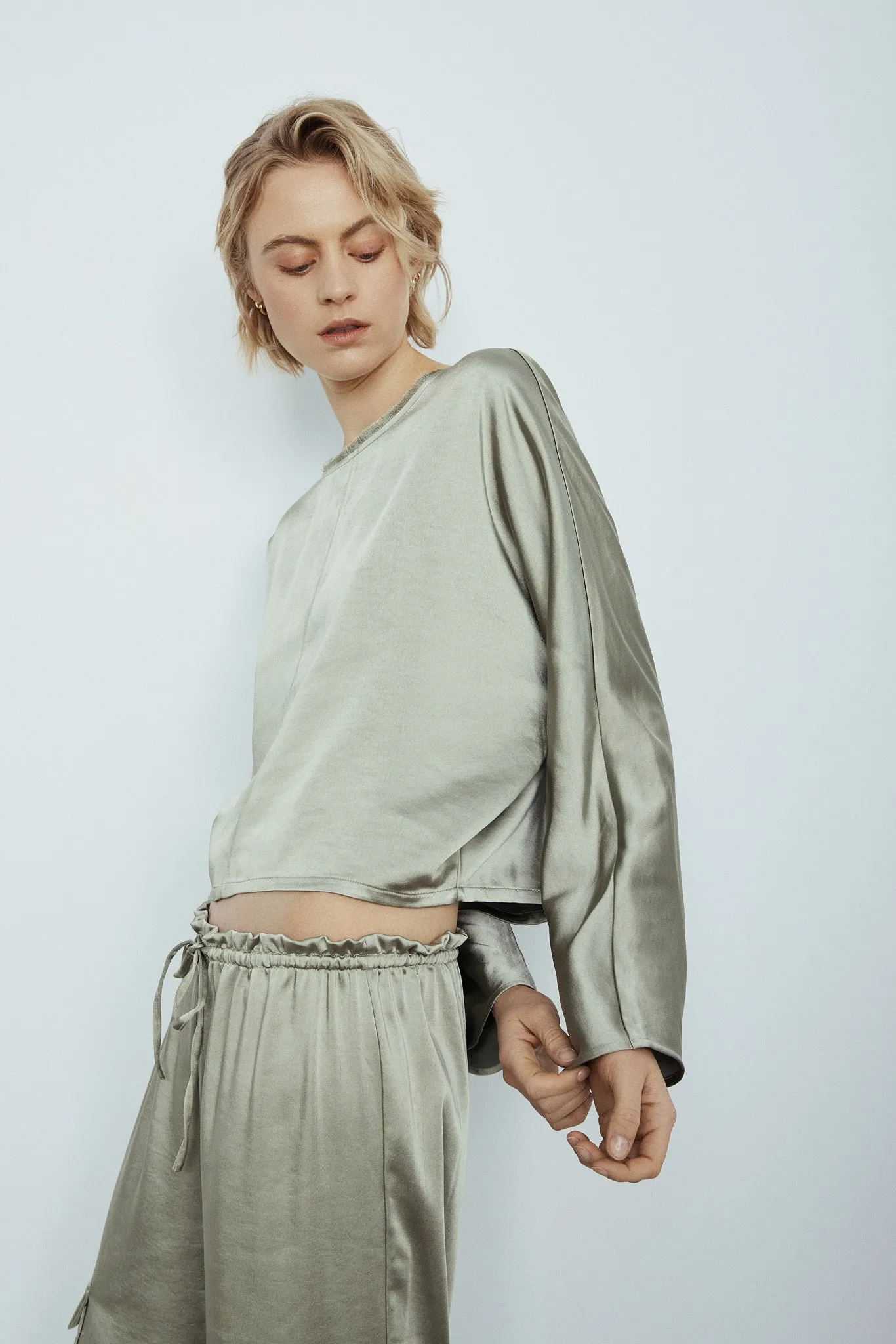 Tenesi satin top sold by MELISSA NEPTON