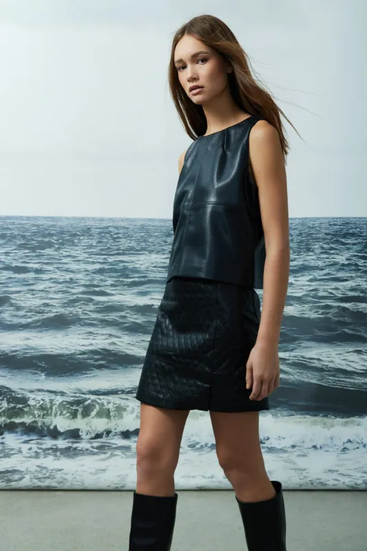 Mirena faux leather tank top sold by MELISSA NEPTON