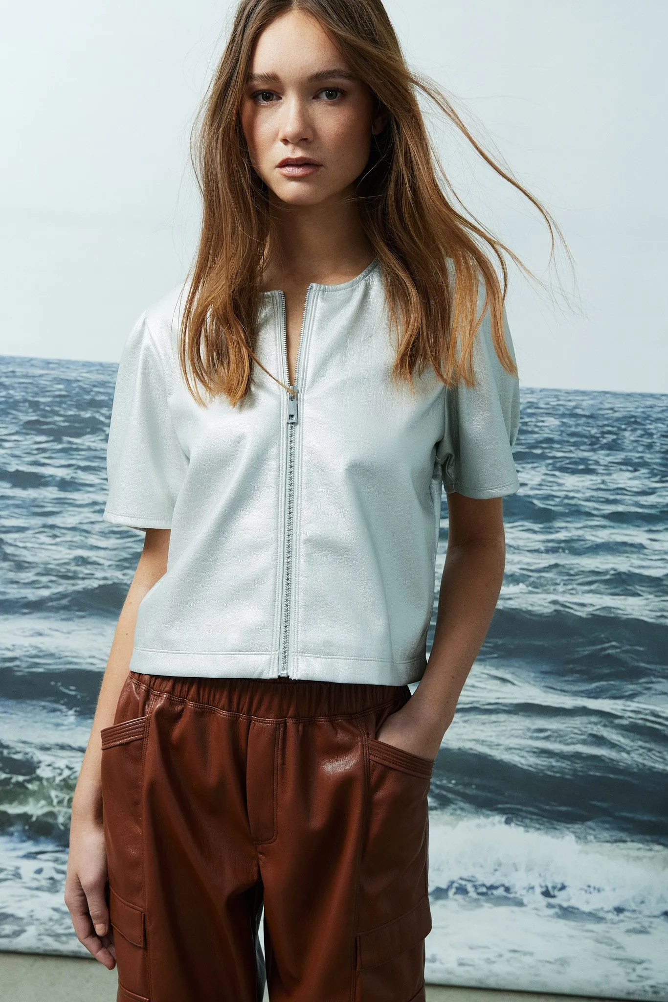 Houston zip-up vest sold by MELISSA NEPTON