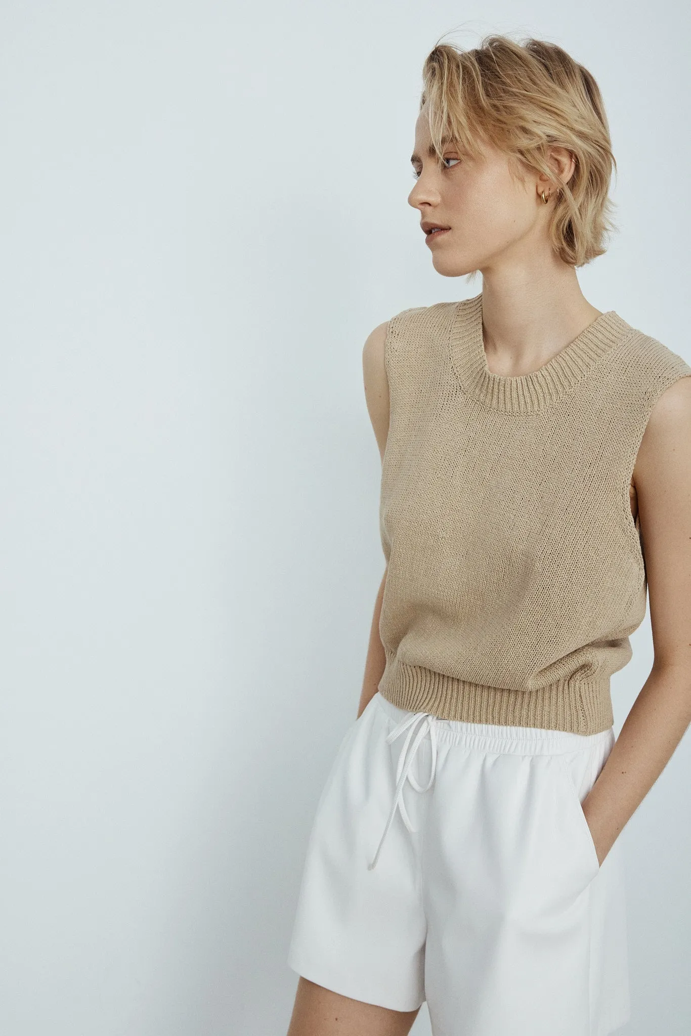 Lotta gold vest sold by MELISSA NEPTON