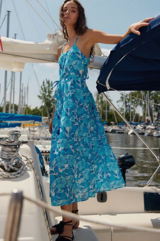 Viola blue bloom cotton dress sold by MELISSA NEPTON