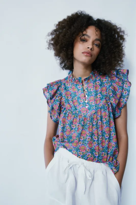 Aluna floral carnival blouse sold by MELISSA NEPTON
