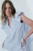 Stella off white navy stripe blouse sold by MELISSA NEPTON