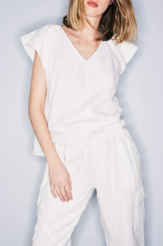 Sandra mastik linen blouse sold by MELISSA NEPTON