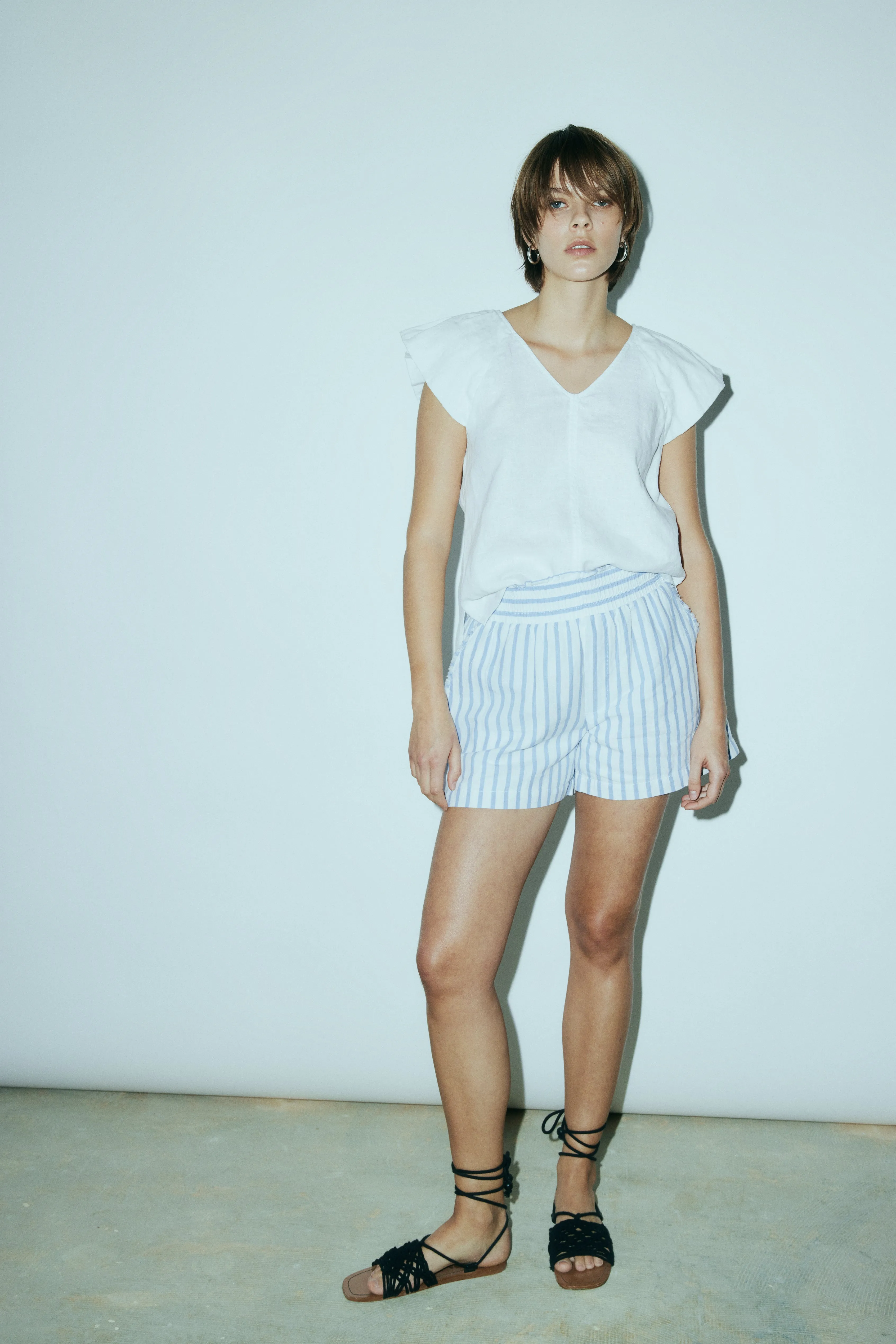 Sandra white linen blouse sold by MELISSA NEPTON product image thumbnail 2