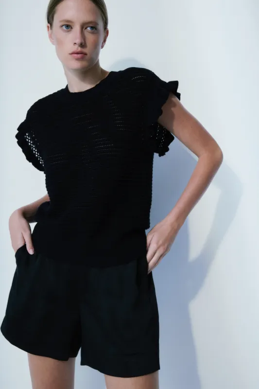 Sylvia black top sold by MELISSA NEPTON