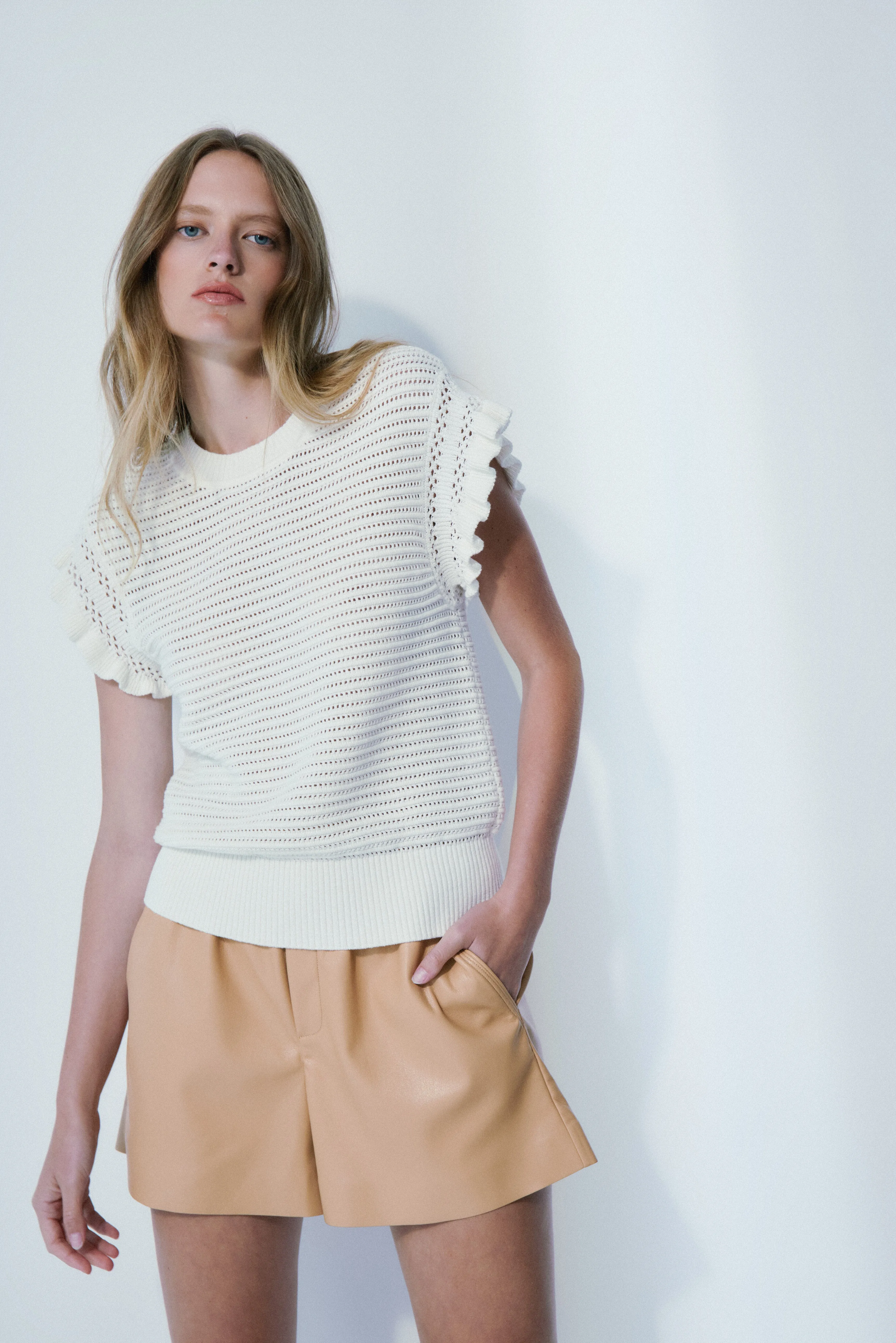 Sylvia off-white top sold by MELISSA NEPTON
