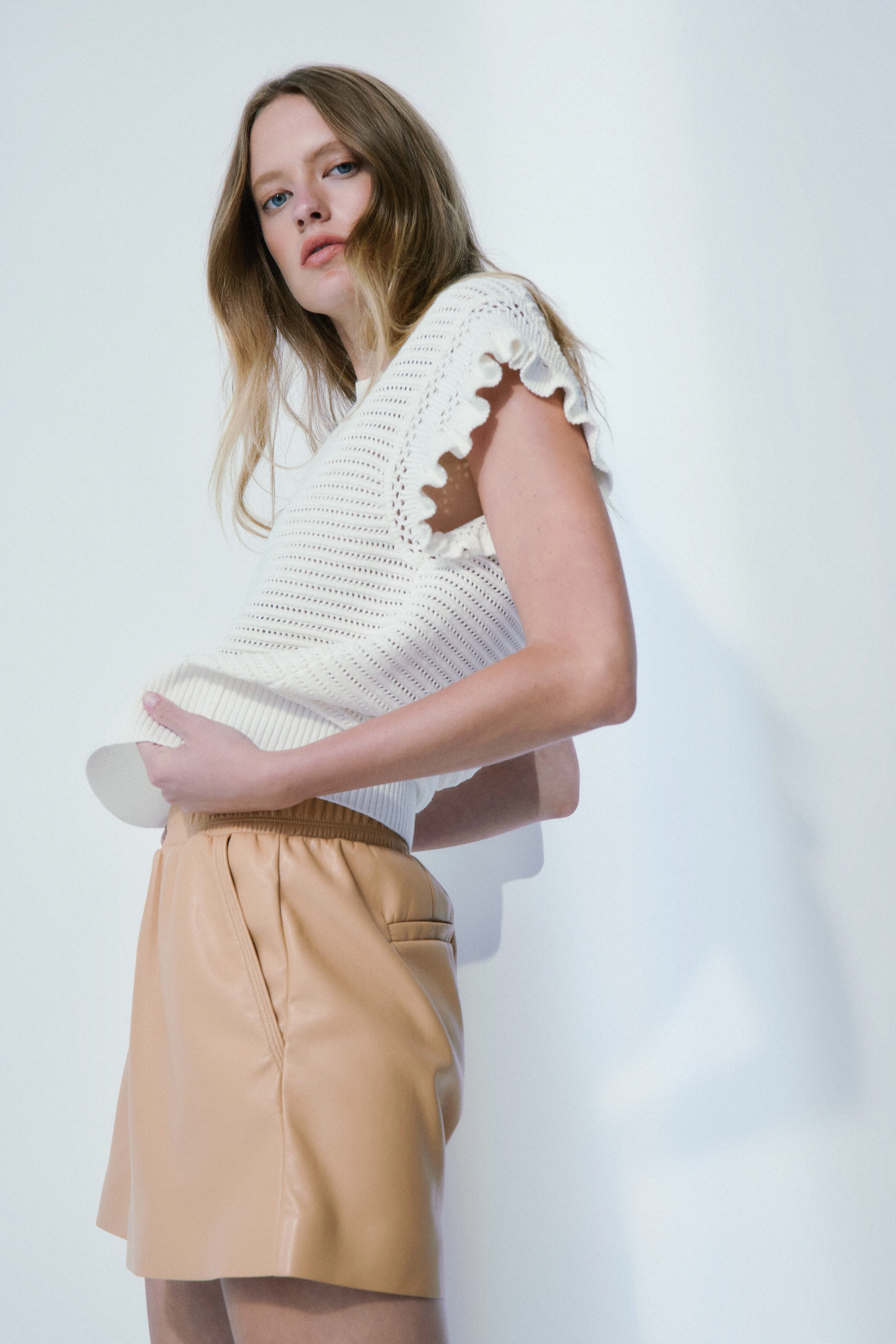 Sylvia off-white top sold by MELISSA NEPTON product image thumbnail 2