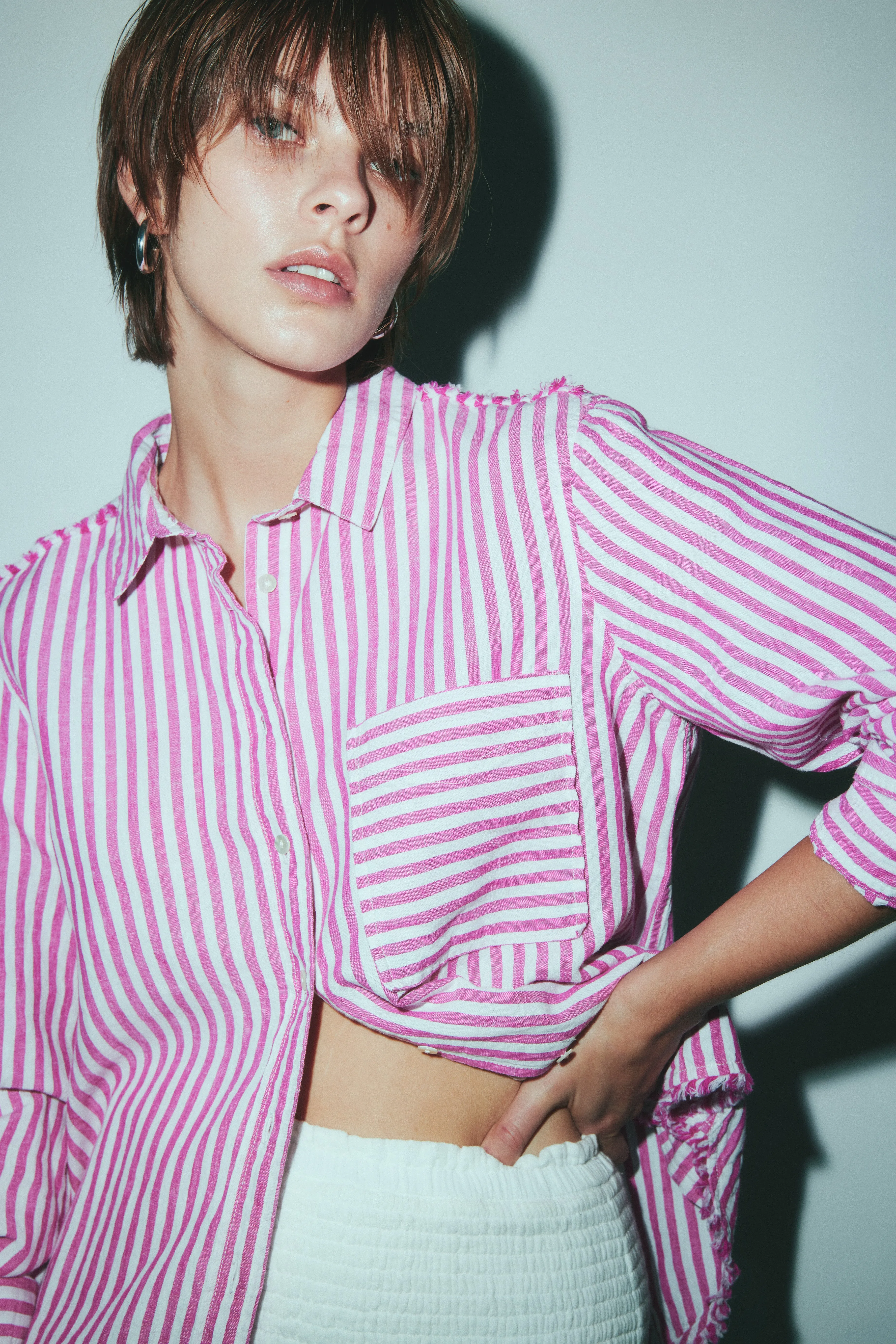 Keny pink stripe shirt sold by MELISSA NEPTON