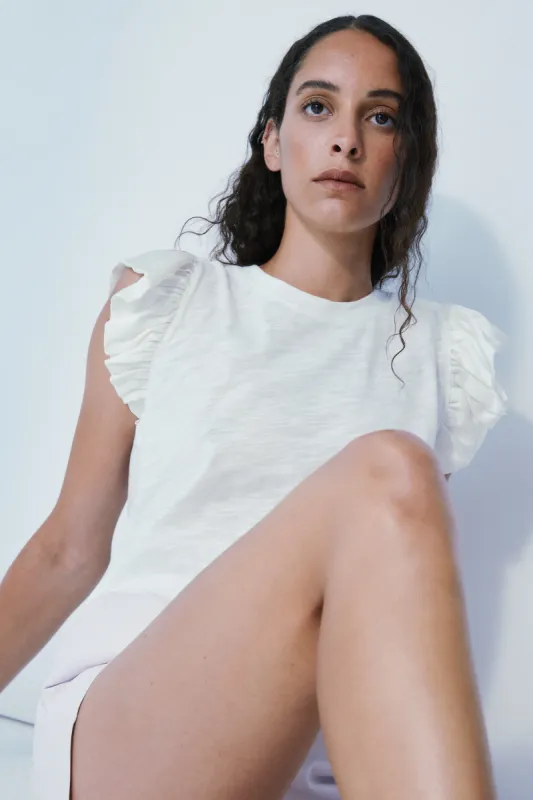 Aurora off-white cotton top sold by MELISSA NEPTON