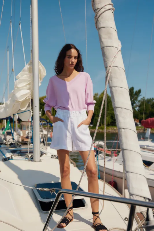 Angie soft pink sweater sold by MELISSA NEPTON