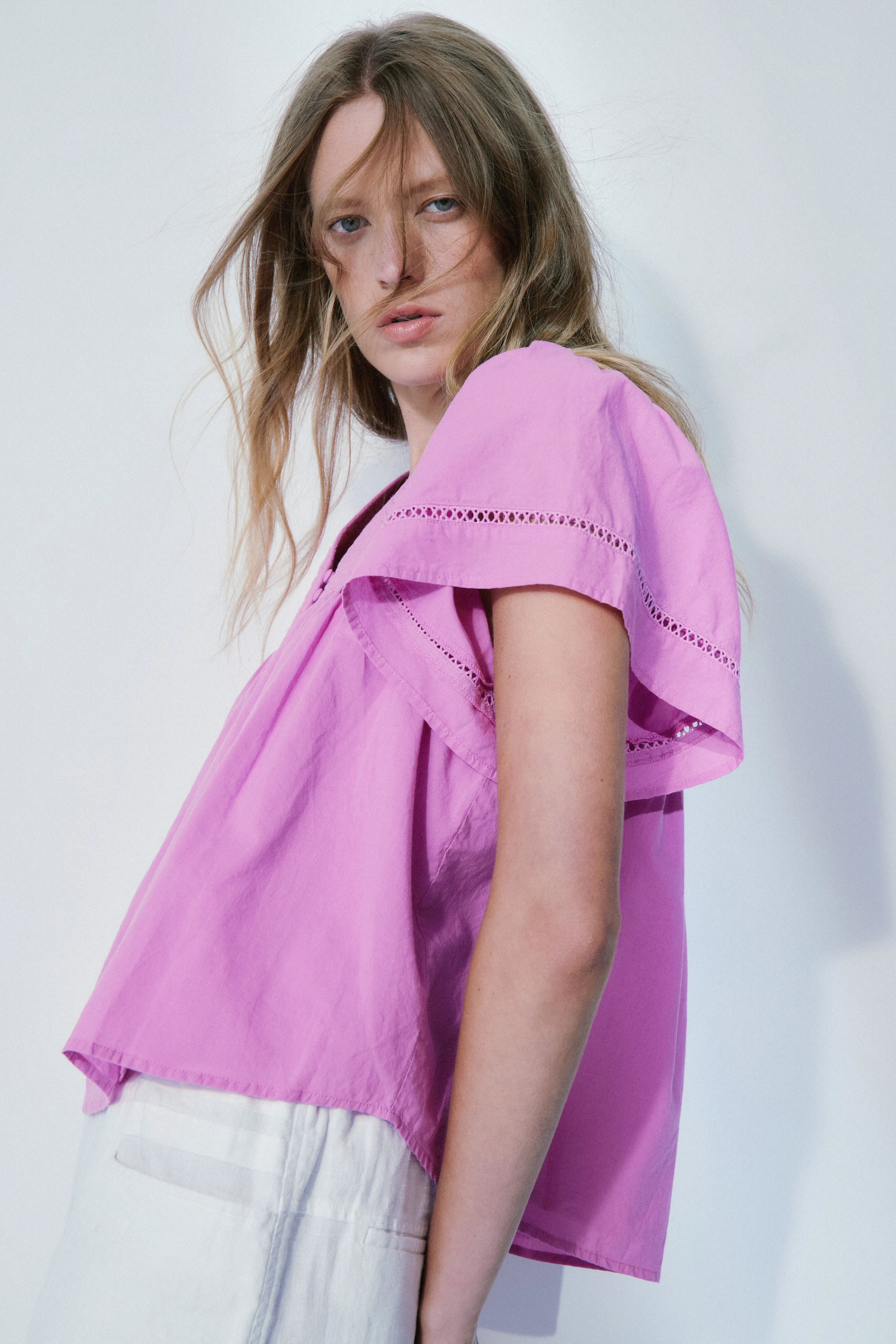 Emily fiji violet cotton blouse sold by MELISSA NEPTON product image thumbnail 2