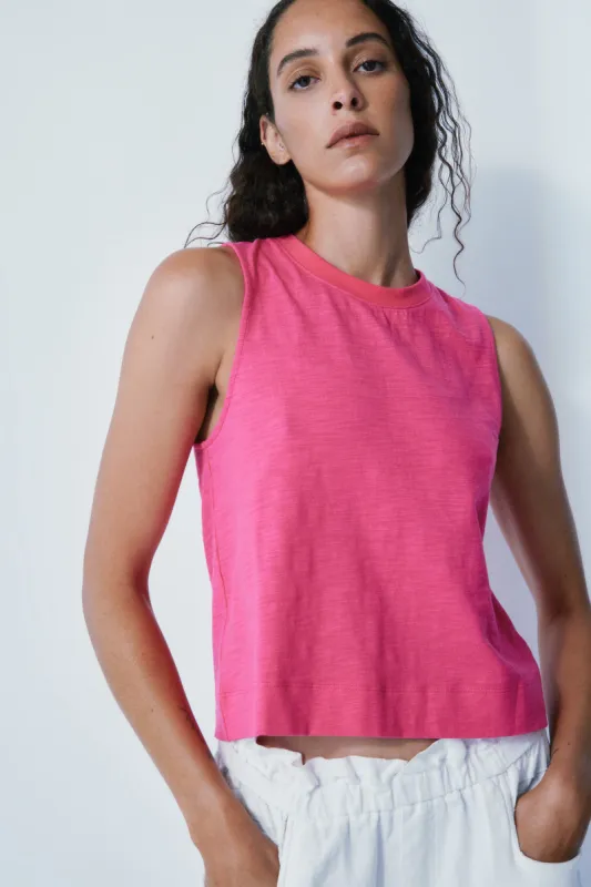 Nayeli light fuchsia cotton top sold by MELISSA NEPTON
