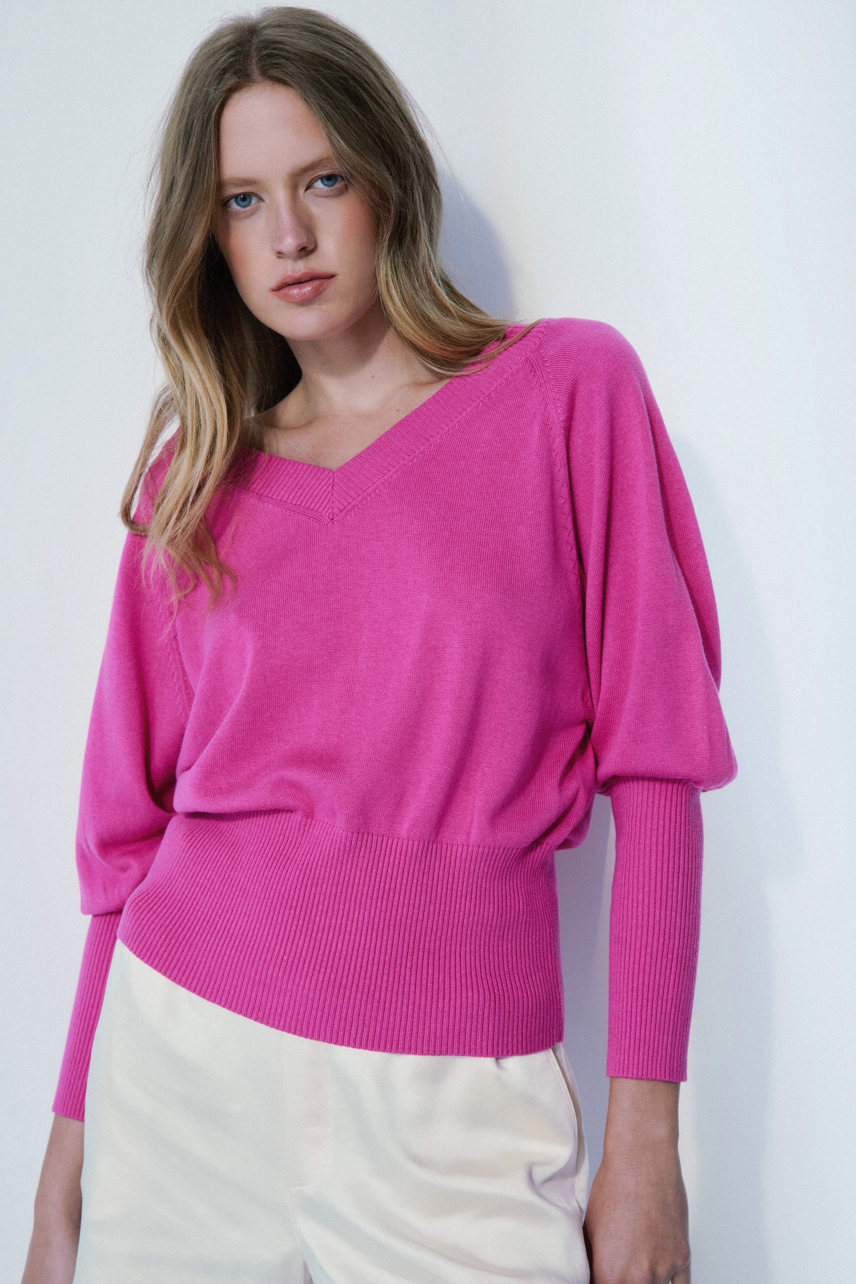 Angie light fuchsia sweater sold by MELISSA NEPTON