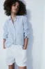 Garance white linen short sold by MELISSA NEPTON