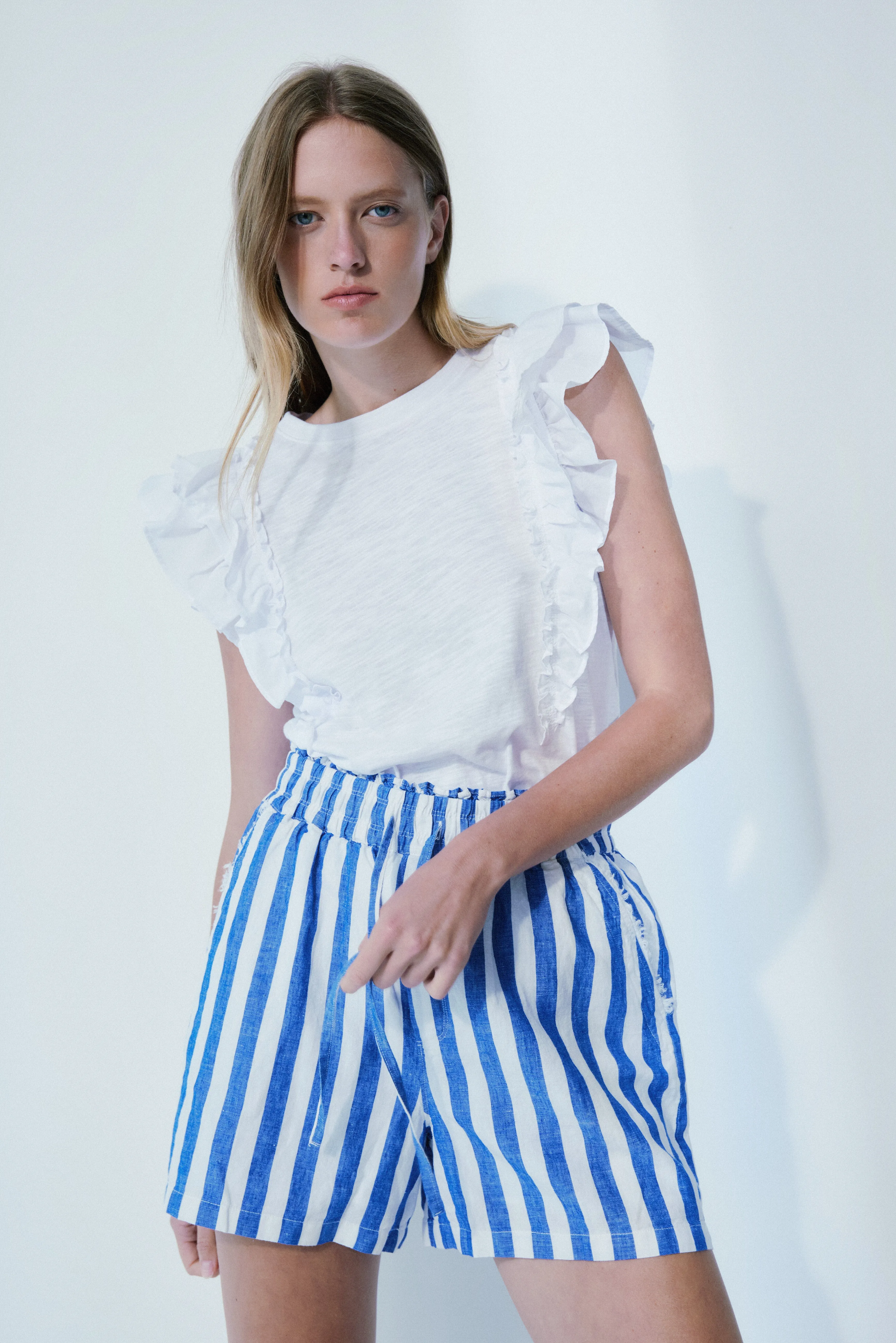 Marbella white cotton top sold by MELISSA NEPTON product image thumbnail 2