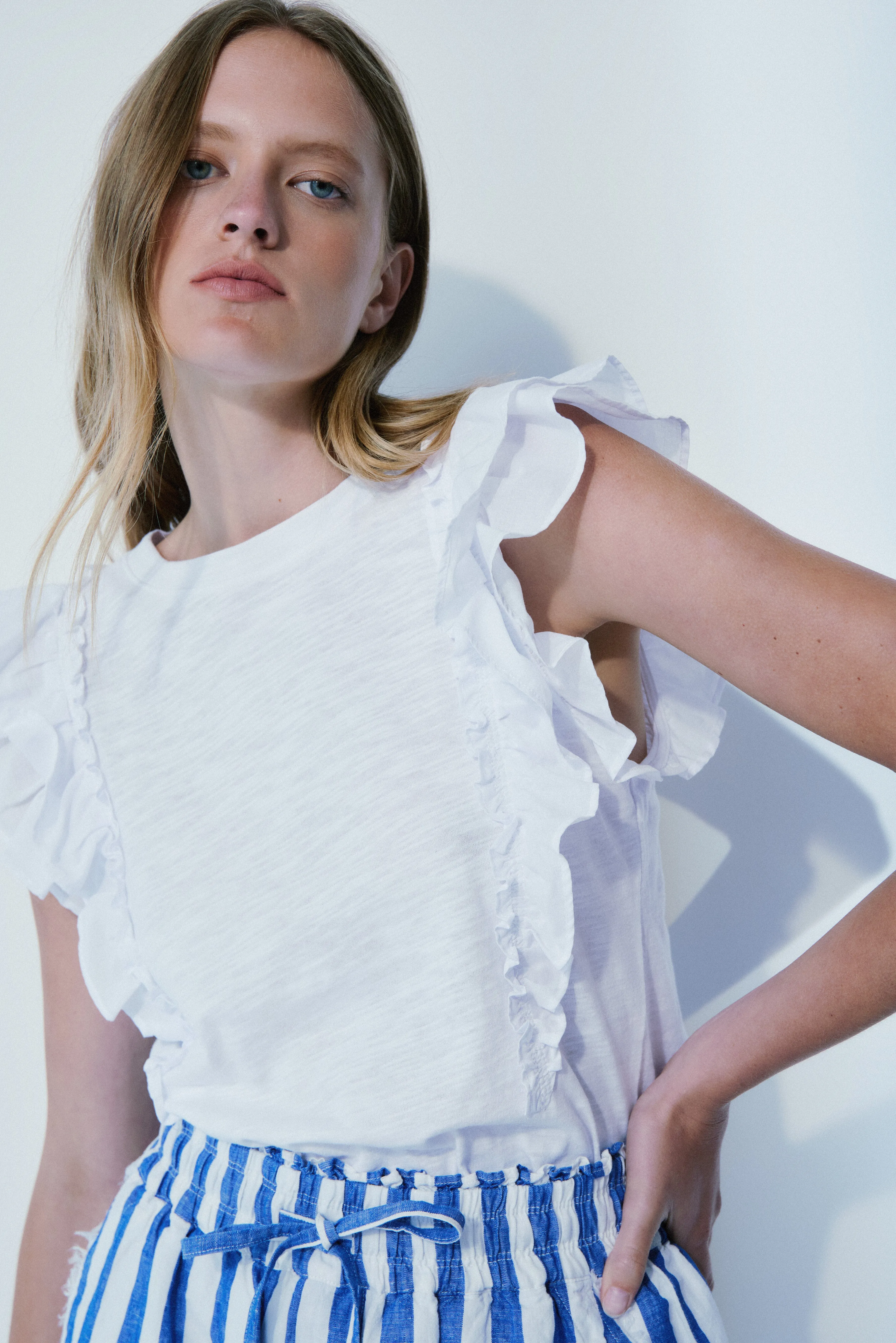 Marbella white cotton top sold by MELISSA NEPTON