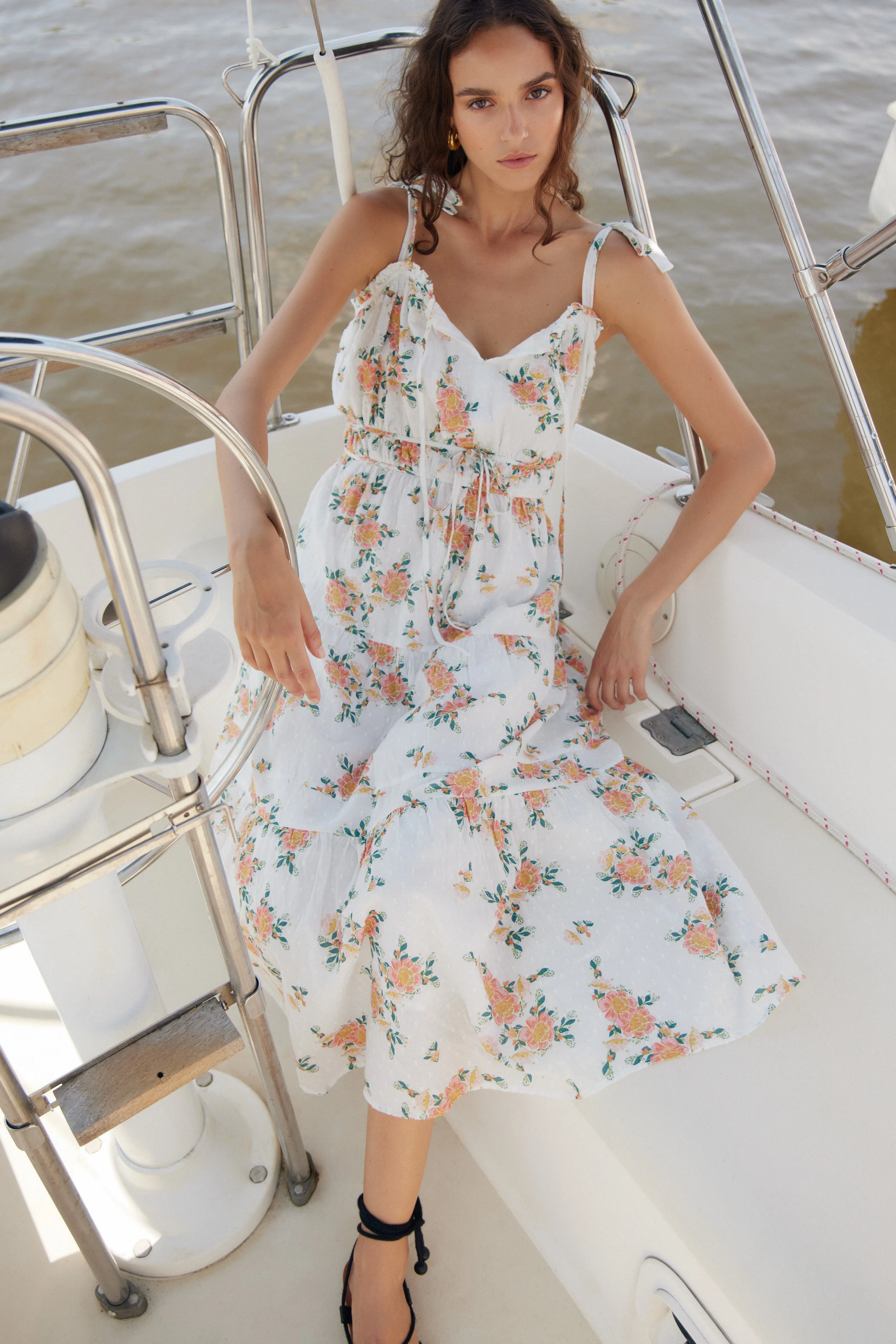 Ramy off white floral dress sold by MELISSA NEPTON product image thumbnail 2