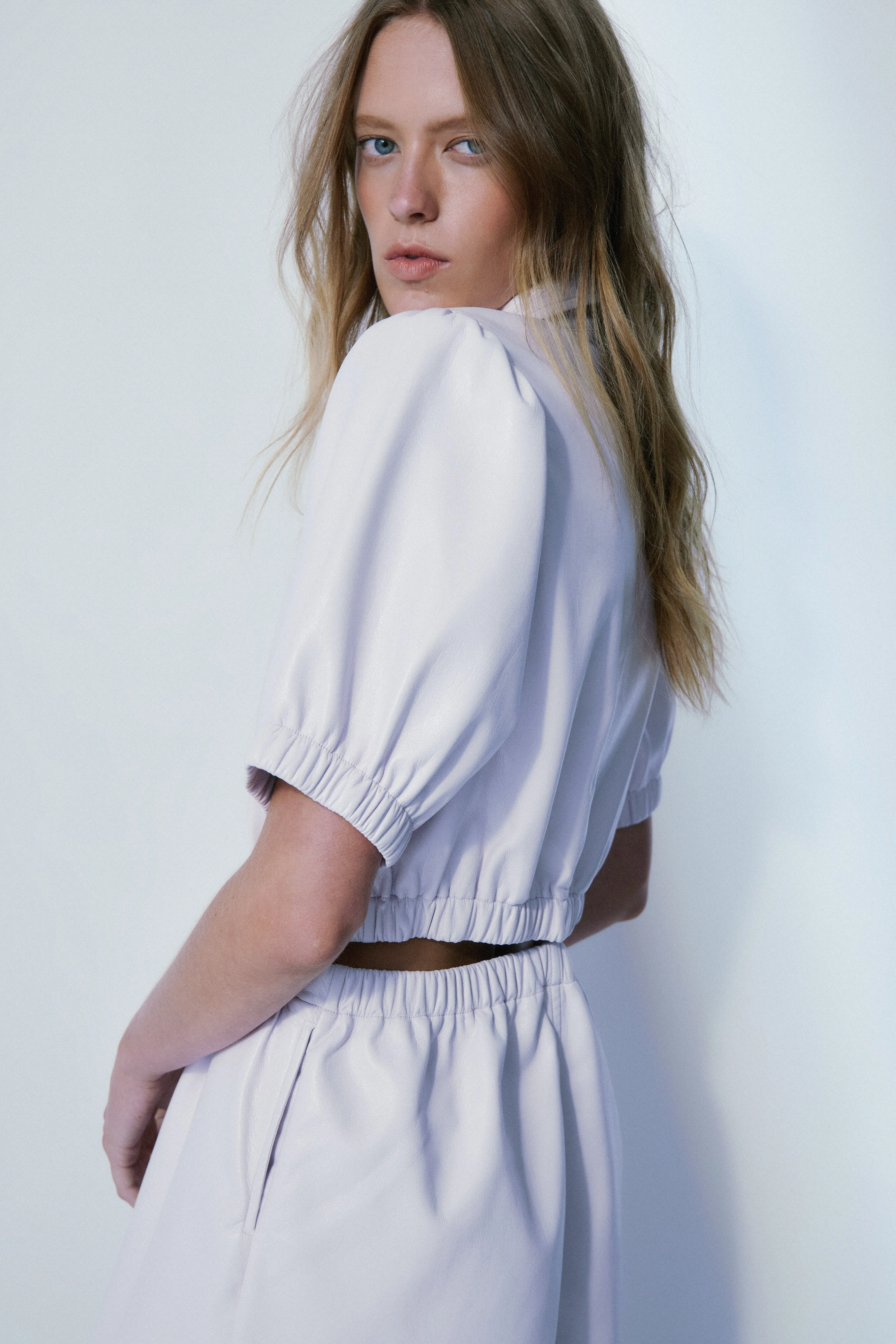 Penelop faux leather light lilac dress sold by MELISSA NEPTON product image thumbnail 4