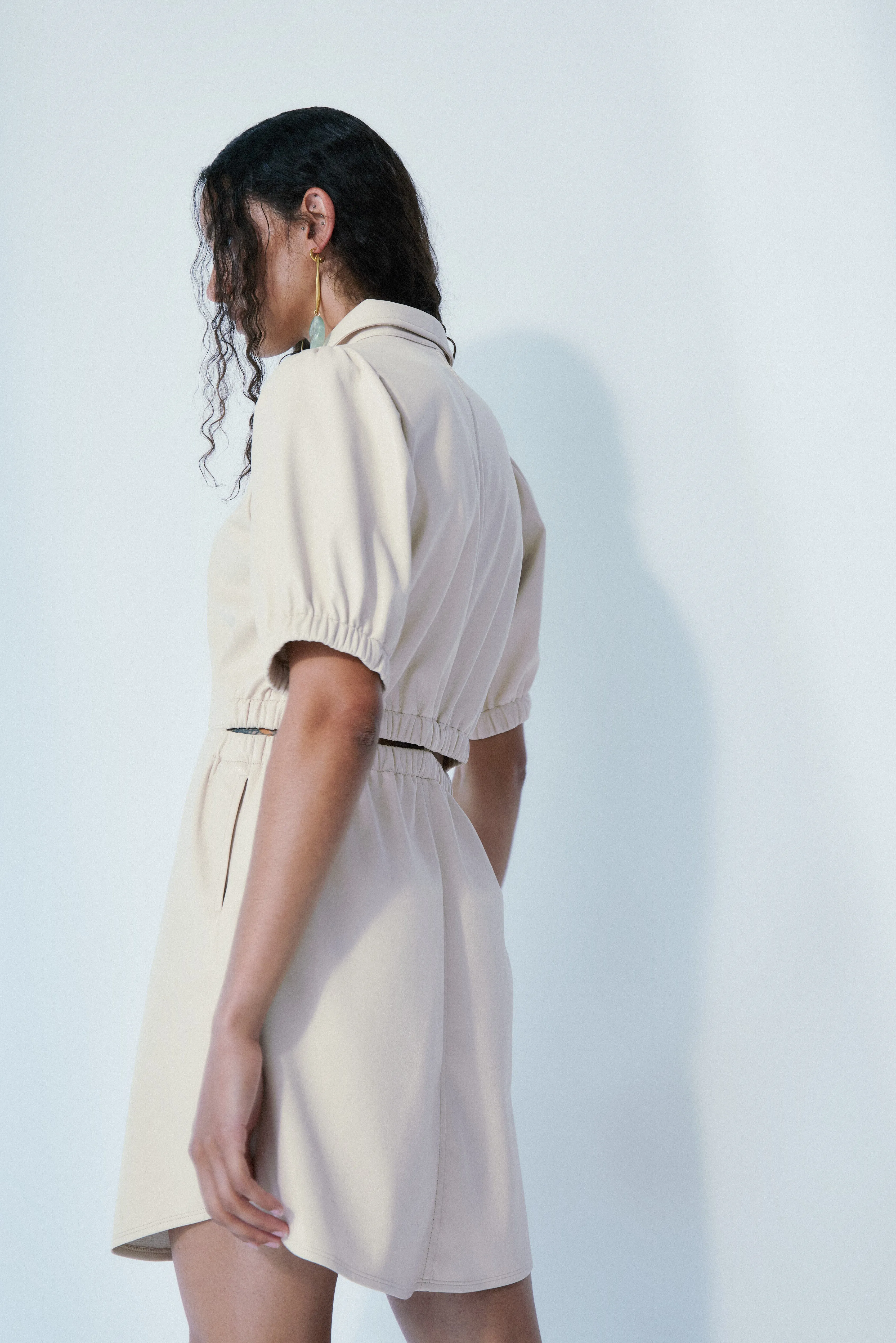 Penelop sandshell faux leather dress sold by MELISSA NEPTON product image thumbnail 2