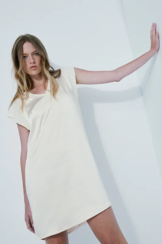 Georgina cream satin dress sold by MELISSA NEPTON