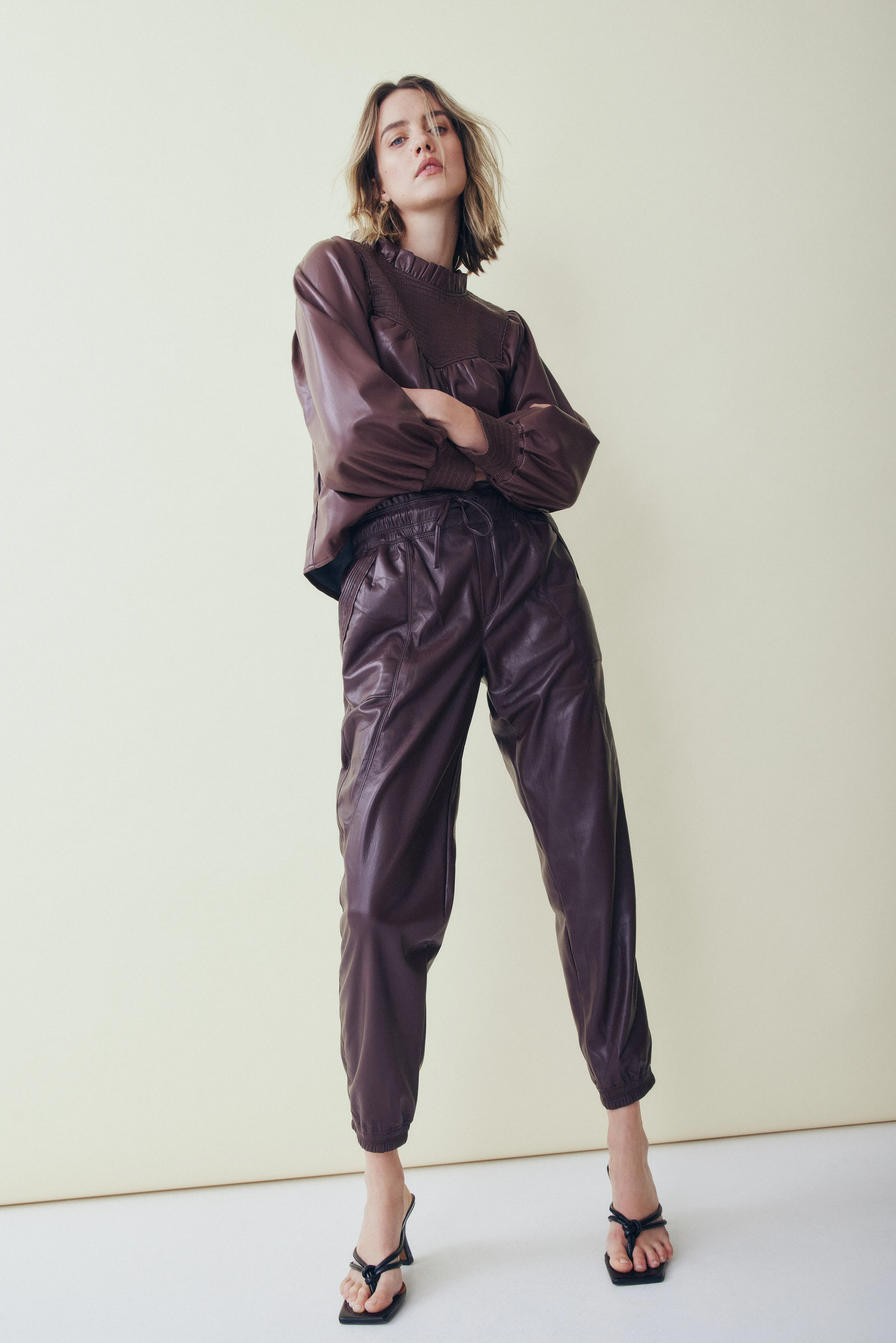 Kaja faux leather jogger sold by MELISSA NEPTON product image thumbnail 2