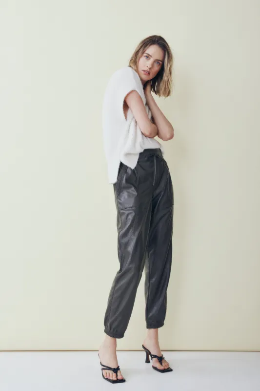Kaja faux leather jogger sold by MELISSA NEPTON