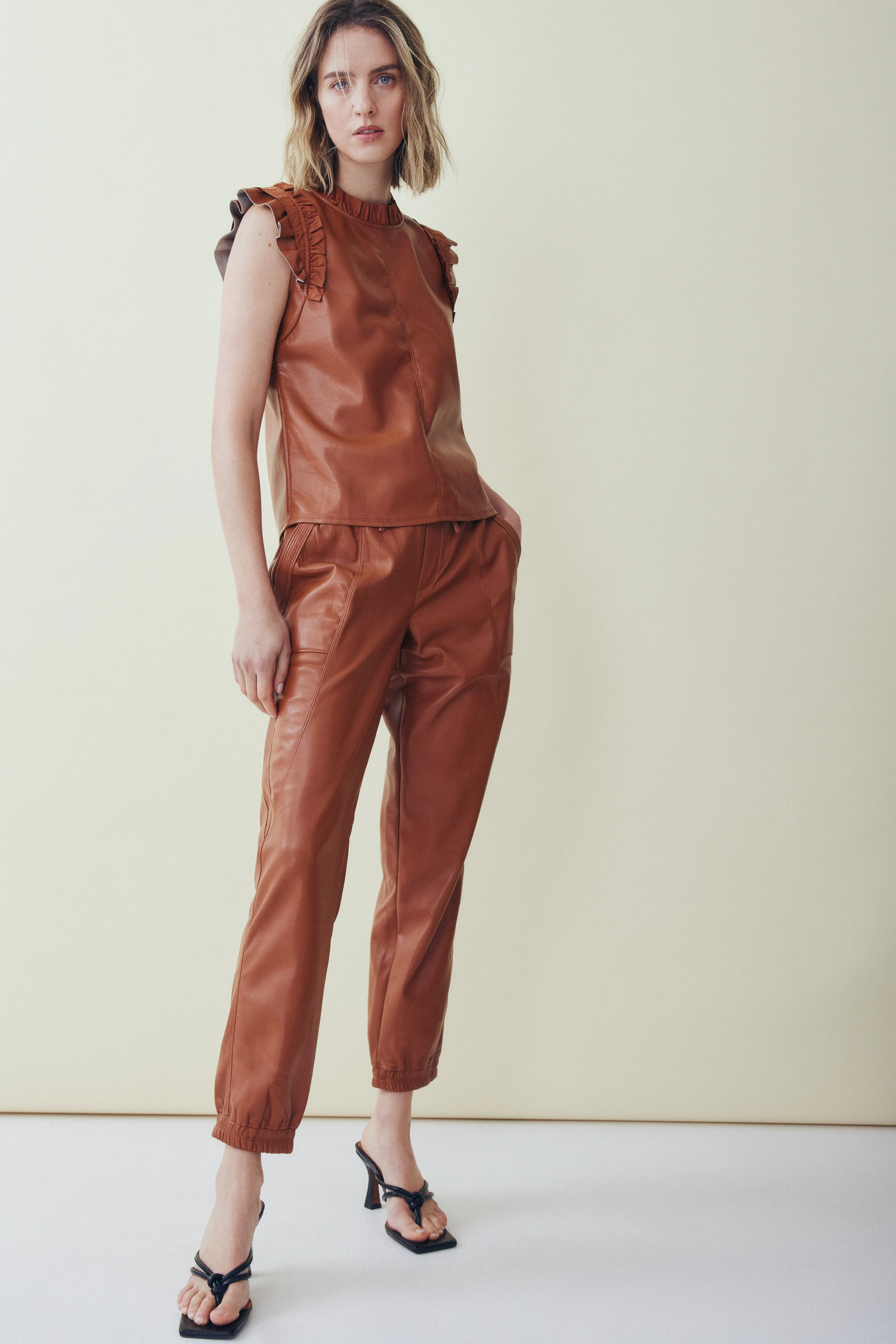 Kaja faux leather jogger sold by MELISSA NEPTON product image thumbnail 3