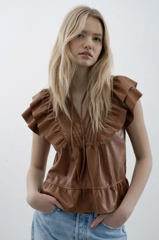 Elana Lt  Cinnamon blouse sold by MELISSA NEPTON