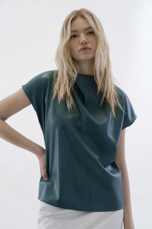 Ena faux leather top sold by MELISSA NEPTON