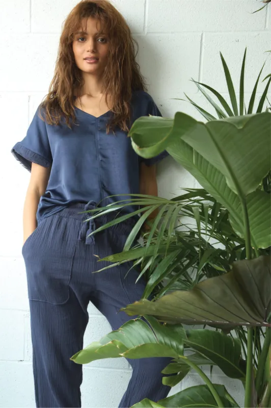 Wanda blouse deep navy sold by MELISSA NEPTON