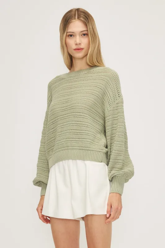 CELINA SWEATER-Soft green sold by MELISSA NEPTON