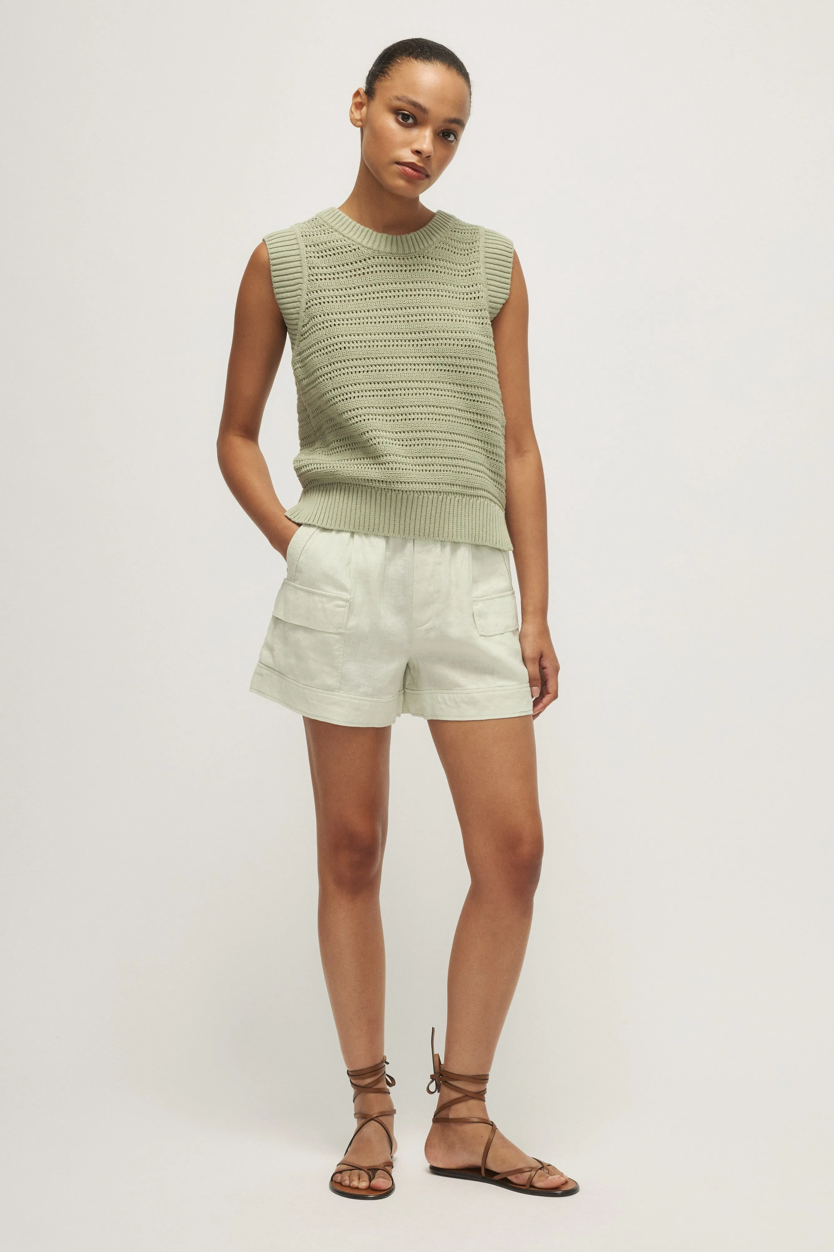 HELENE SWEATER-Soft green sold by MELISSA NEPTON