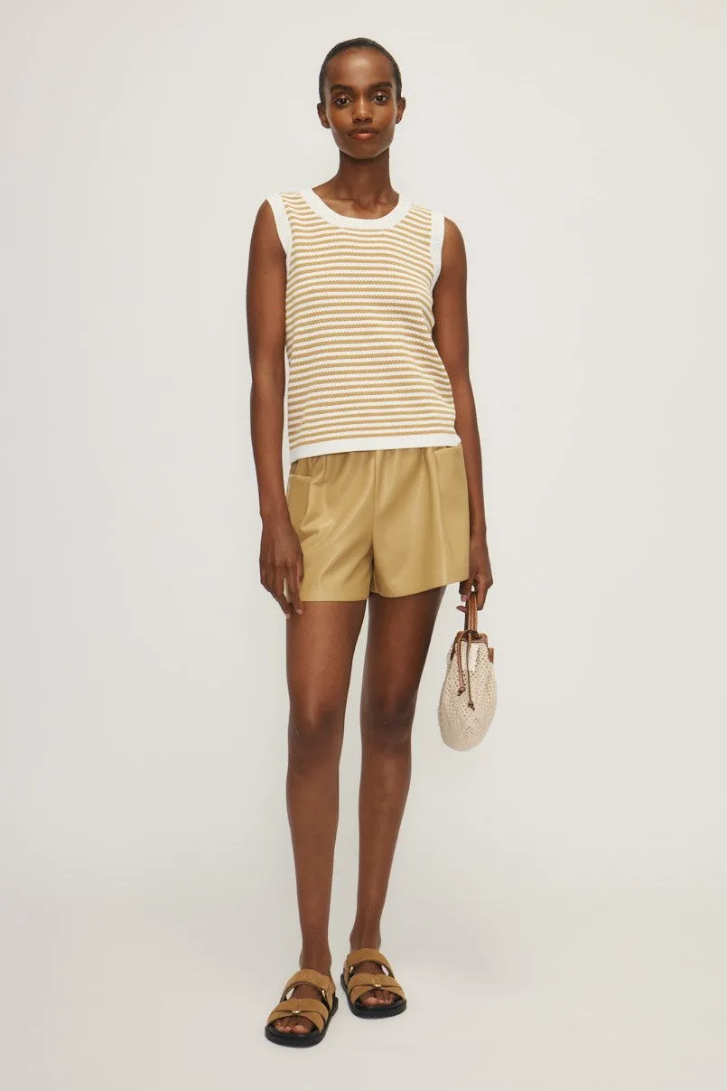 AMELY TANK TOP-Gold stripe sold by MELISSA NEPTON