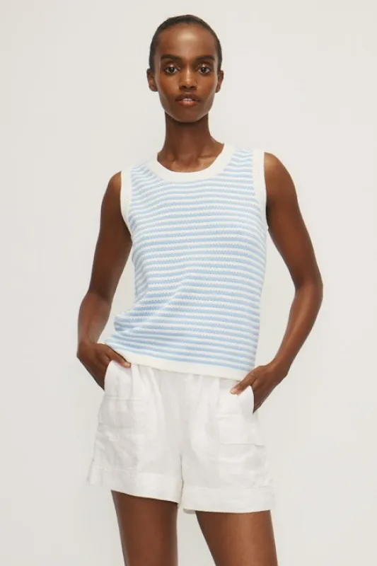AMELY TANK TOP-Lt blue stripe sold by MELISSA NEPTON