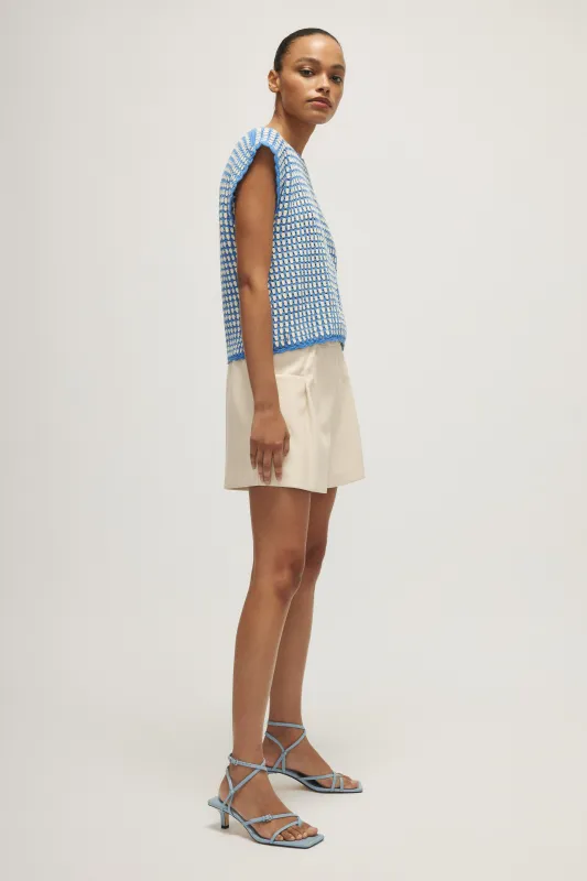 NAYA SWEATER-Blue / cream sold by MELISSA NEPTON