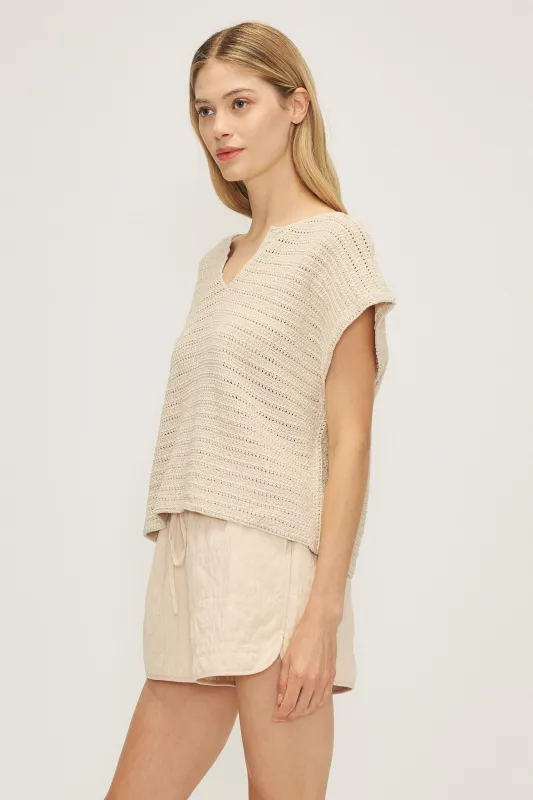 HARLAN SWEATER-Cream sold by MELISSA NEPTON