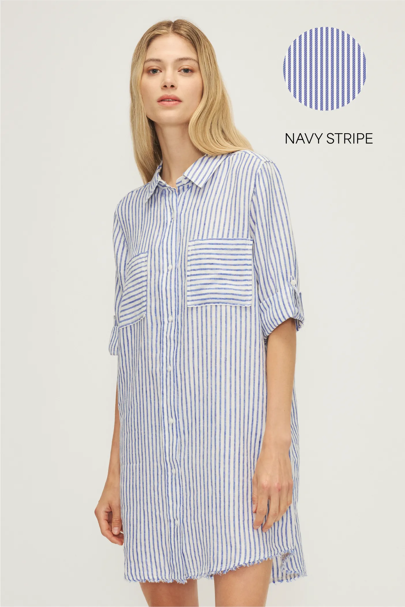 CYNTHIA DRESS-Navy stripe sold by MELISSA NEPTON