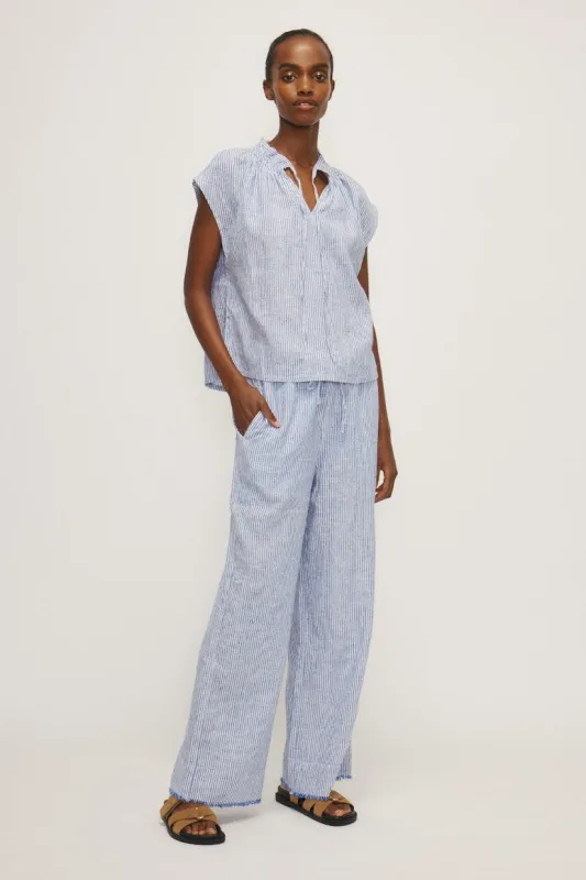 KAURI PANT-Navy stripe sold by MELISSA NEPTON