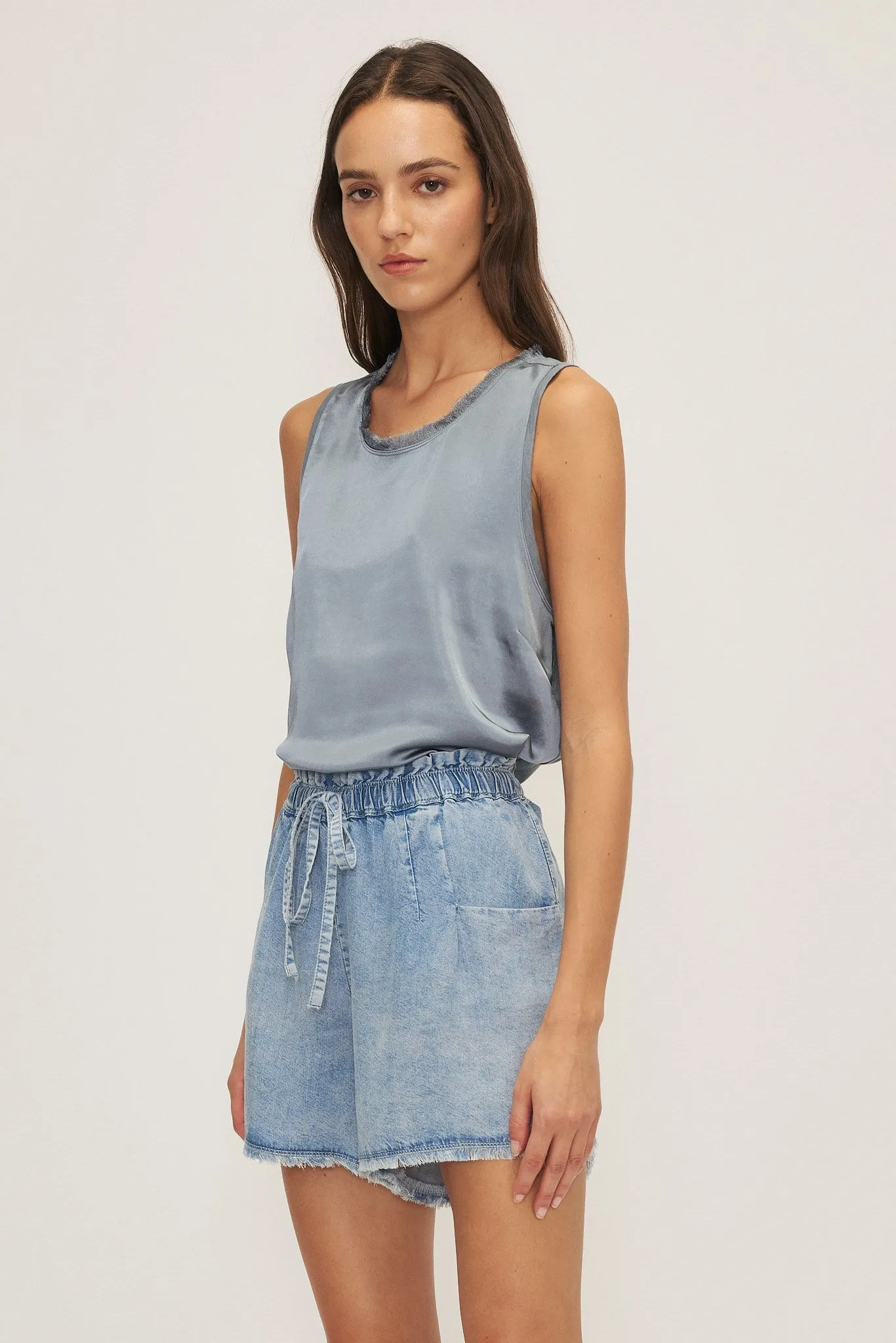 BEIRUT SHORT-Med. blue denim sold by MELISSA NEPTON