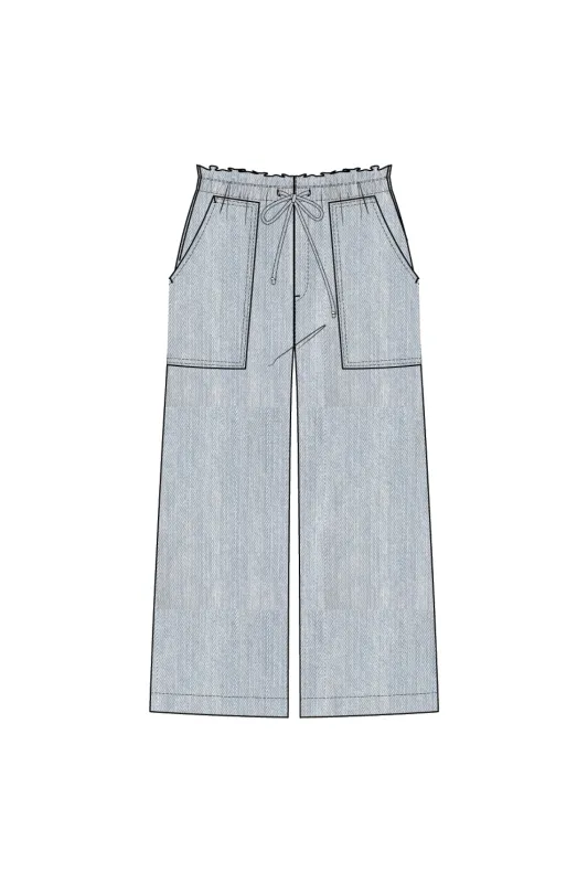 SKY PANT-Bleached blue sold by MELISSA NEPTON