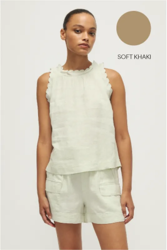 KALLI TOP-Soft khaki sold by MELISSA NEPTON