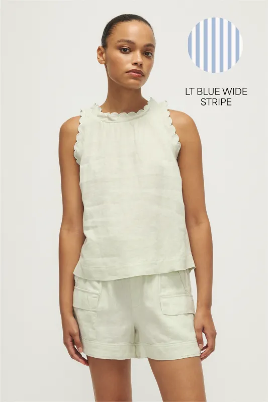 KIMY TOP-Lt blue wide stripe sold by MELISSA NEPTON