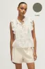 PALOMA BLOUSE-Khaki green sold by MELISSA NEPTON