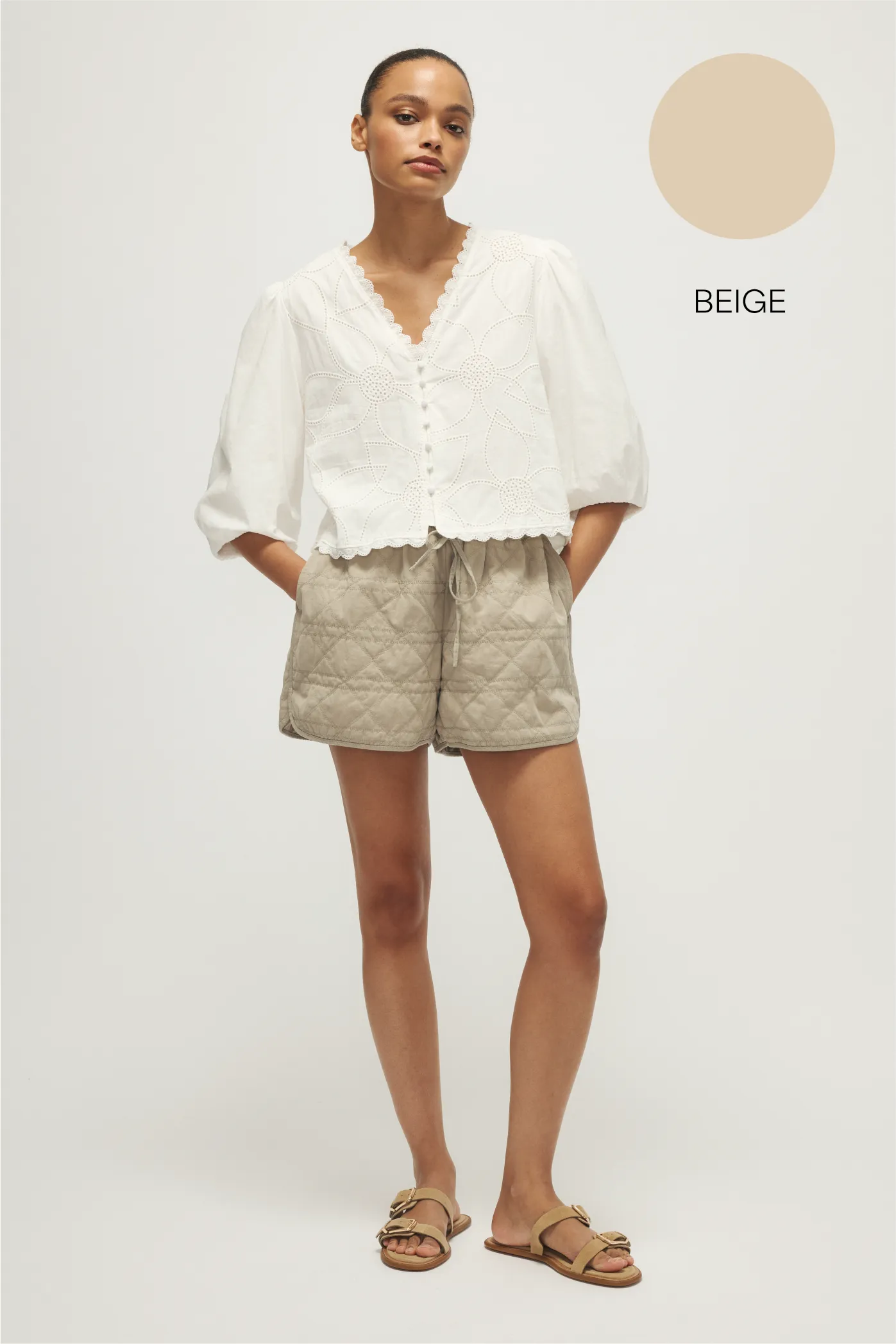 ZAHRA TOP-Beige sold by MELISSA NEPTON