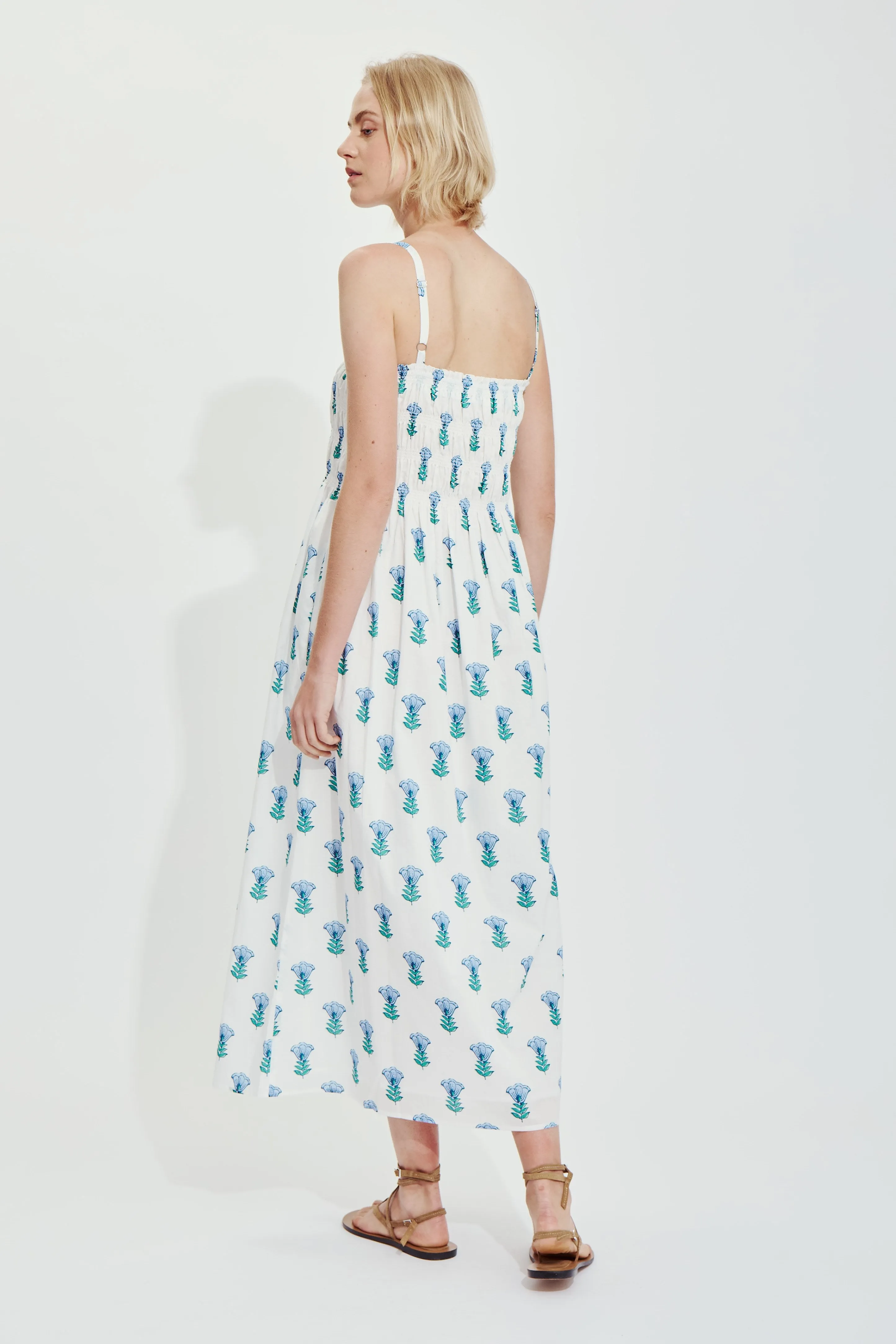 AMIE DRESS-Blue conv. floral sold by MELISSA NEPTON product image thumbnail 2