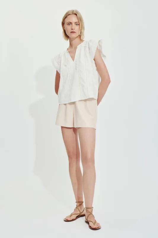 ALMA BLOUSE-White sold by MELISSA NEPTON