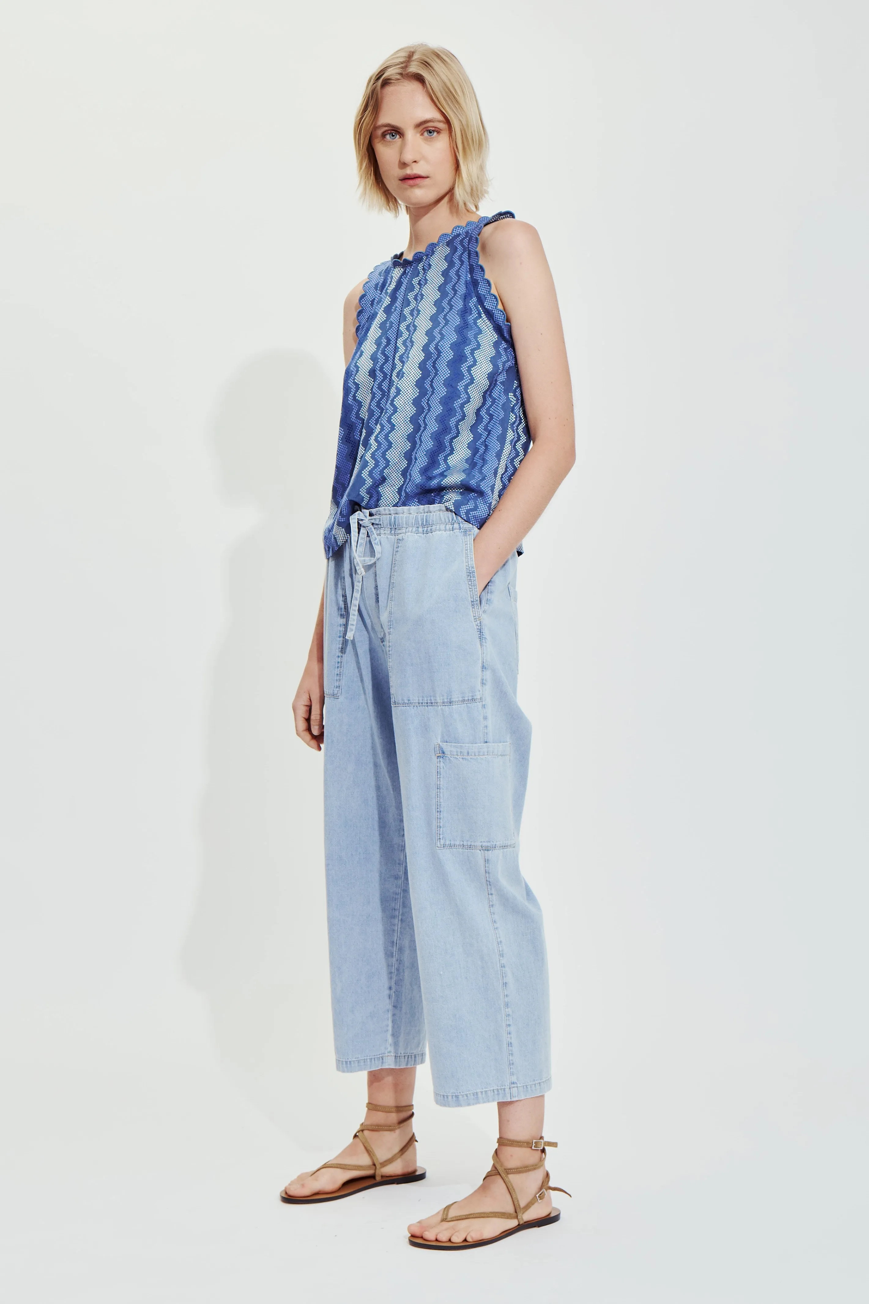 GRIFFITH PANT-Chambray denim sold by MELISSA NEPTON